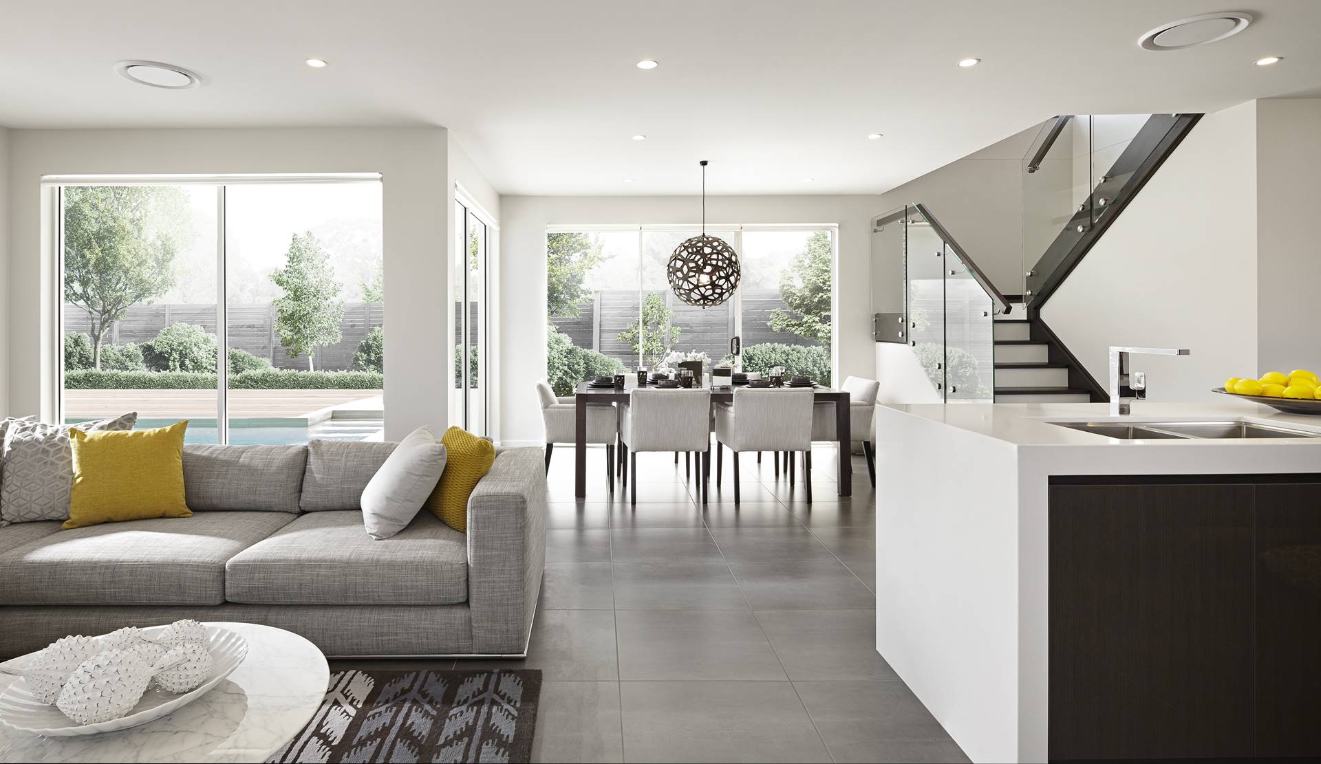 Daikin ducted air conditioning in a modern open-plan Melbourne home