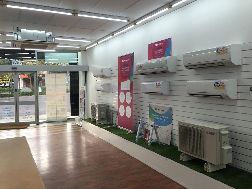 Cold Bear air conditioning showroom display in Melbourne
