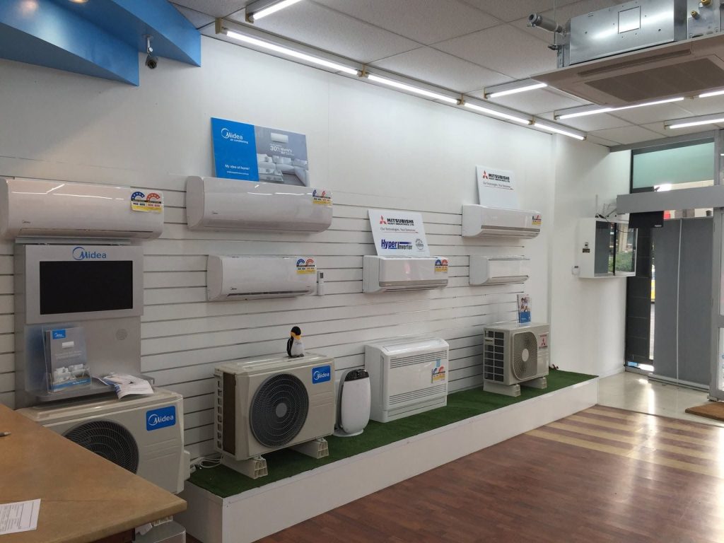 Cold Bear air conditioning showroom display in Melbourne
